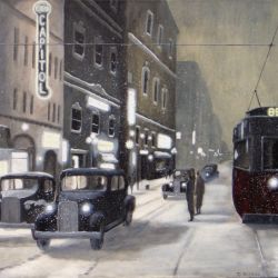 An Evening on Portage Avenue Winnipeg 1930